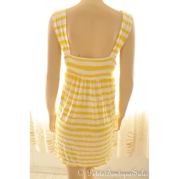 BCBGMAXAZRIA Sundress beach cover up yellow stripe - Picture 2 of 2